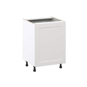 24 in. W x 34.5 in. H x 24 in. D Littleton Painted Gray Recessed Assembled 3 Waste Bins Pull Out Kitchen Cabinet