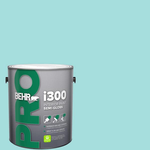 BEHR PRO 1 gal. #500A-3 Aqua Spray Semi-Gloss Interior Paint