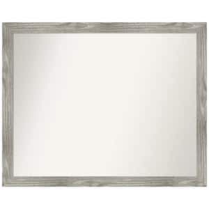 Dove Greywash Square 30.5 in. W x 24.5 in. H Rectangle Non-Beveled Framed Wall Mirror in Gray