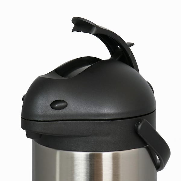 Thermos pump pot, 1 quart, Stainless Steel