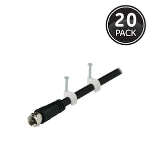 Nail-In Audio, Video, Network Cable Clips (20-Pack)