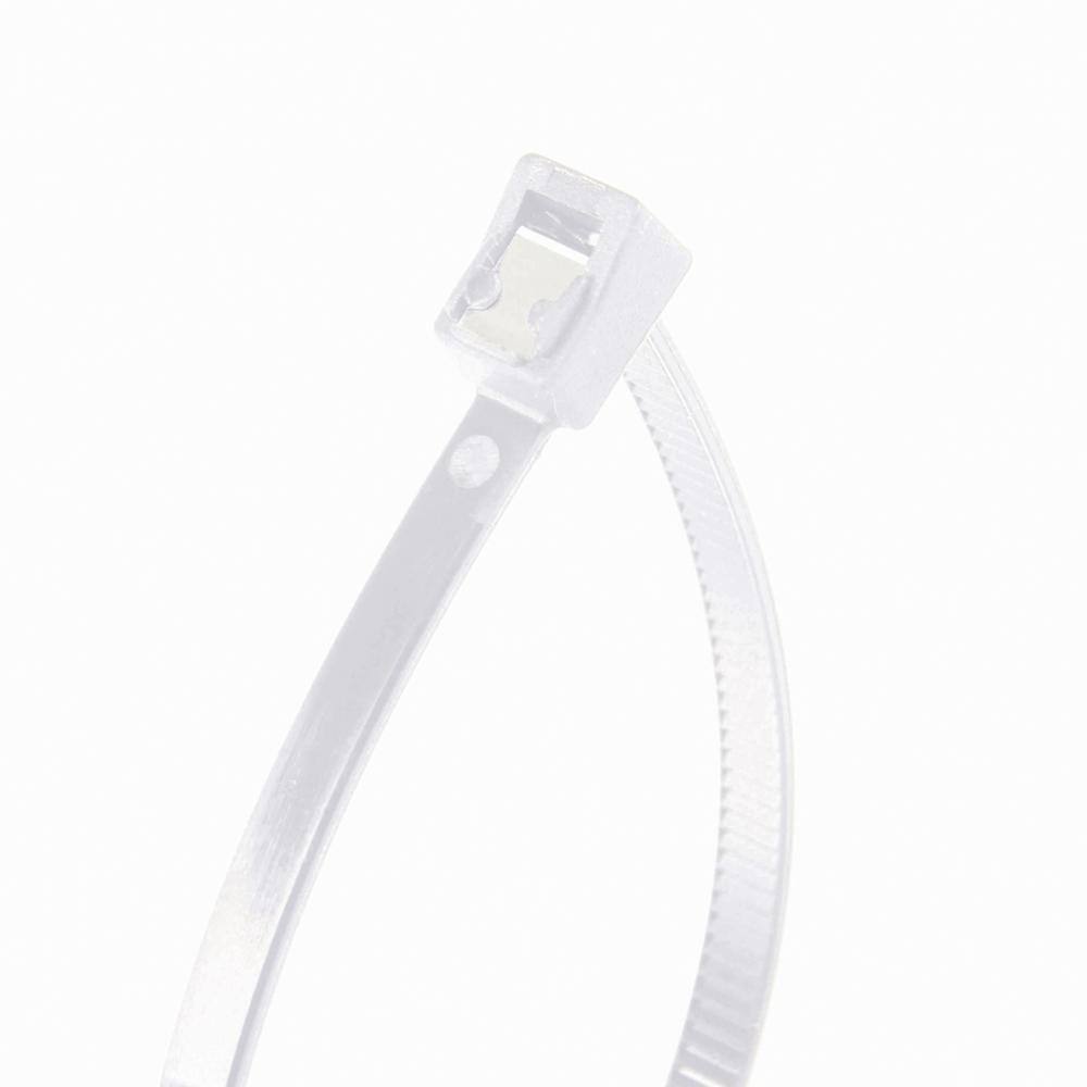 100 White 11" inch Wire Cable Zip Ties Nylon Tie Wraps 50lb USA Made Tiger Ties 