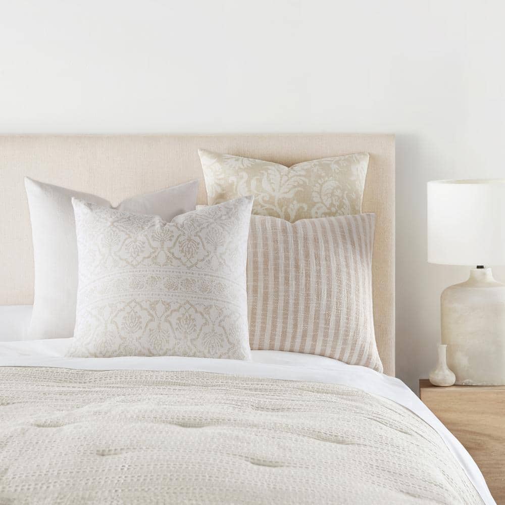 Natural Cotton Yarn-Dyed Square Throw Pillow 20x20