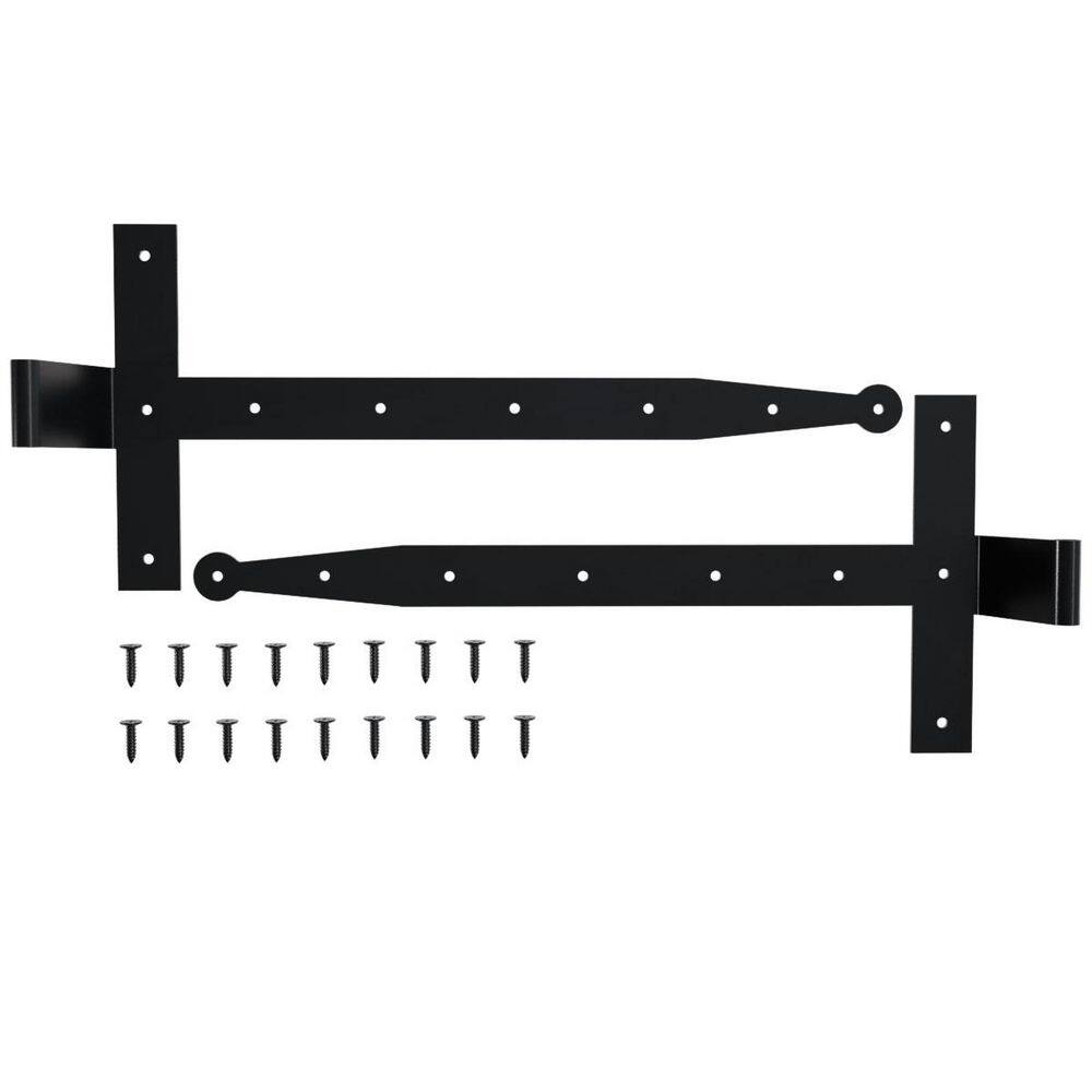 "SteelTek T-Hinge 17""L with 2 1/4"" Offset w/ Installation Screws (Sold as Pair), 304 Stainless Steel, Powder Coated Black" price history on PriceWatchPro