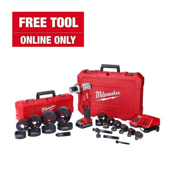 M18 18V Lithium-Ion 1/2 in. to 4 in. Force Logic 6-Ton Cordless Knockout Tool Kit with Die Set, One 2.0Ah Batteries