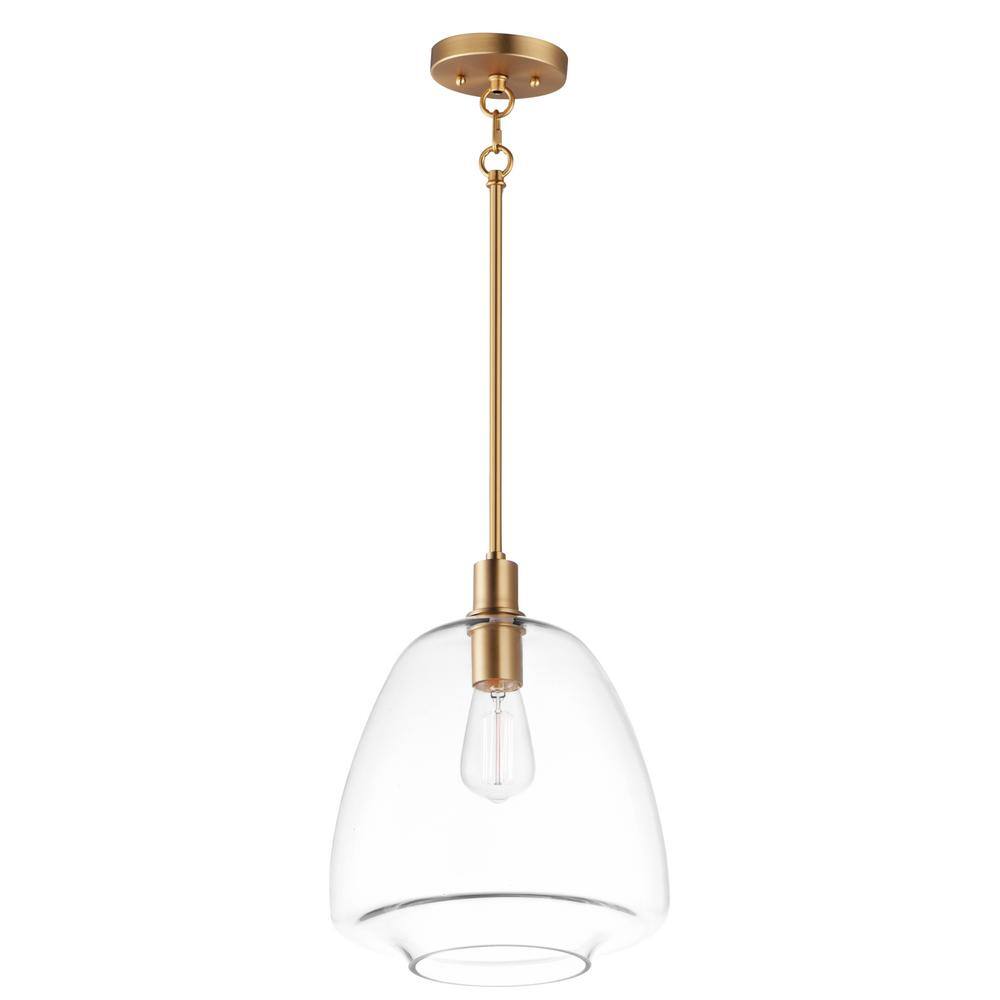 Maxim Lighting Babylon 1Light Satin Brass Pendant Light 11116 The Home Depot