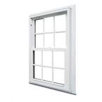 29.75 in. x 48.75 in. 70 Series Double Hung White Vinyl Window with Nailing Flange and Colonial Grilles