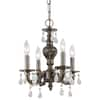 Crystorama Paris Market 4-Light Clear Crystal Bronze Mini Chandelier ...