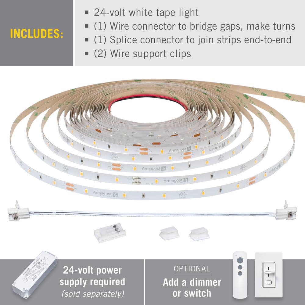 RibbonFlex Pro 8ft White LED Strip Light Tape