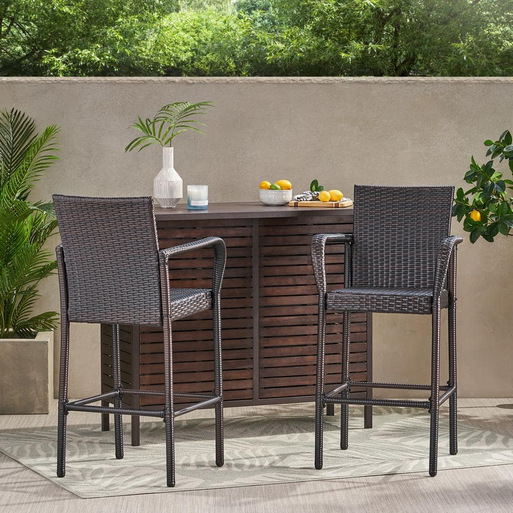 Hot Seller Versatile Practical Wicker Outdoor Bar Stool for Porch, Balcony,