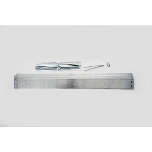 Unbranded 20-Gauge 48 in. x 4 in. Galvanized Steel Landscape Edging Kit (40 ft. Kit)