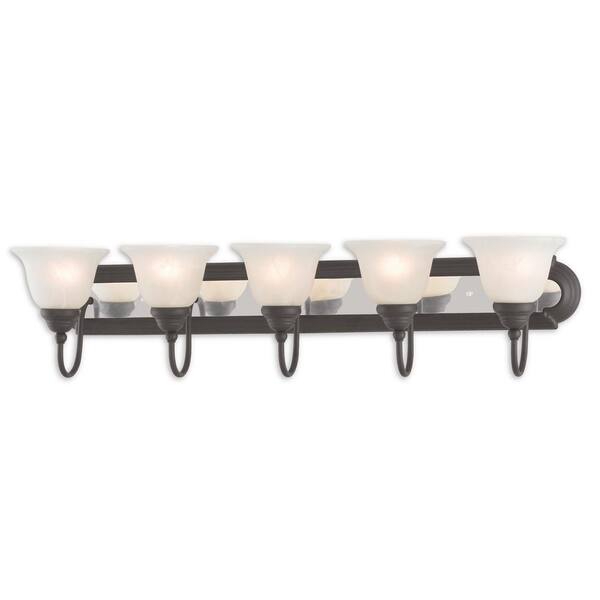 Livex Lighting Belmont 5 Light Bronze & Chrome  Bath Vanity