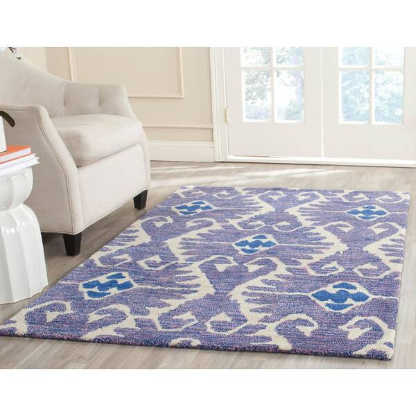 Wyndham 3 ft. x 5 ft. Lavender/Ivory Ikat Area Rug