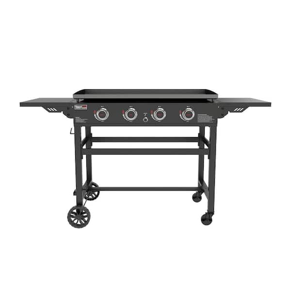 Royal Gourmet 4 Burner Propane Gas Grill In Black With Griddle Top Gb4000 The Home Depot 5452