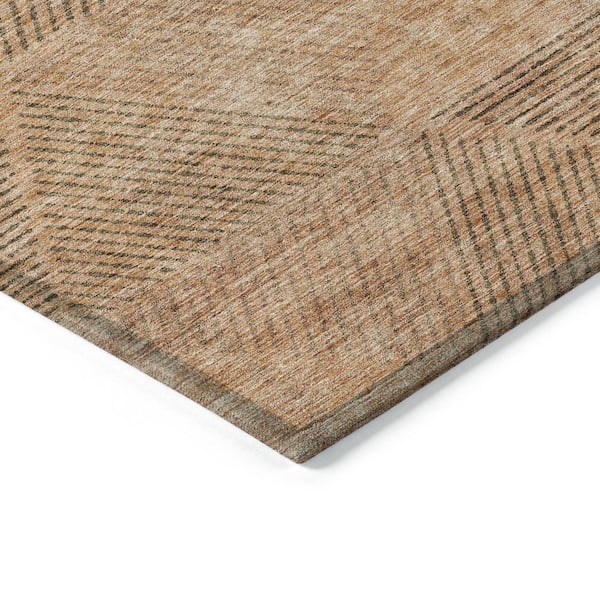 Chantille Machine Washable Indoor/Outdoor Abstract ACN777 Copper 9 ft. x 12 ft. Area Rug