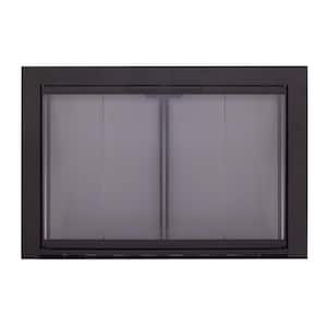 Pleasant Hearth Arrington Medium Glass Fireplace Doors AR-1021 - The Home  Depot