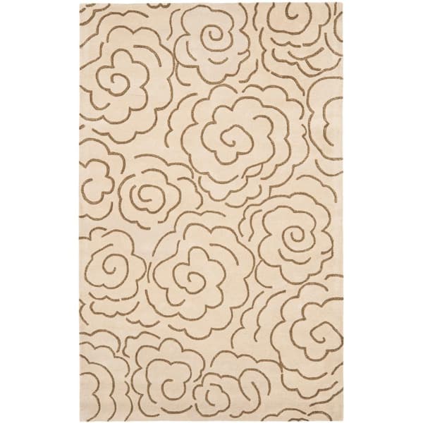 SAFAVIEH Soho Beige/Multi 6 ft. x 9 ft. Floral Area Rug