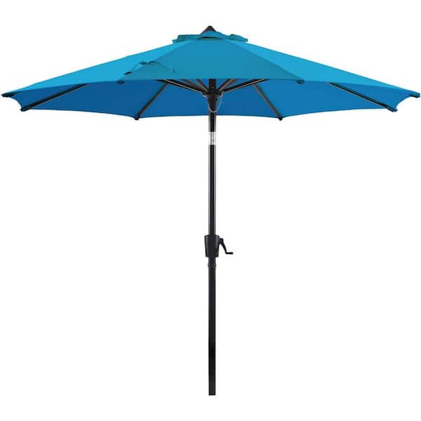 Unbranded 9 FT Push Button Tilt Patio Market Umbrella Royal Blue
