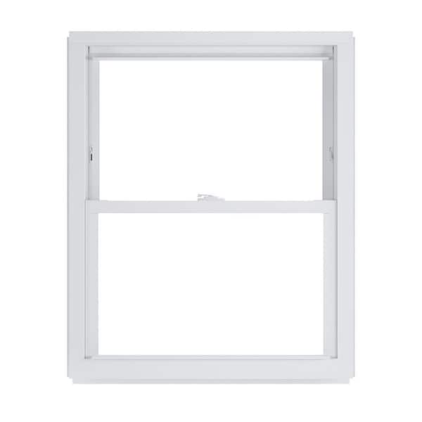 American Craftsman 30.5 in. x 36.25 in. 50 Series White Double Hung Low-E Argon Glass Vinyl Replacement Window, Screen Incl