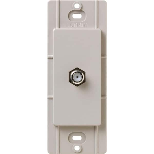 Lutron Claro Coaxial Cable Jack, Taupe (SC-CJ-TP)