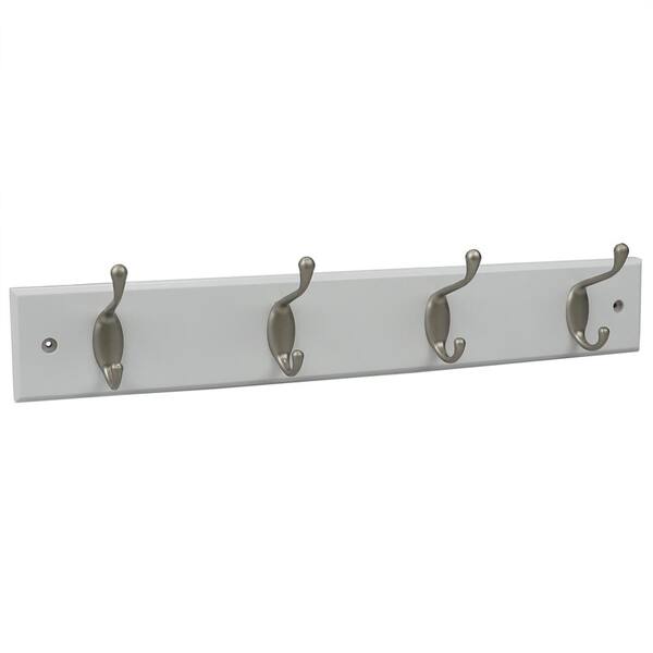 Satin Nickel Wall Mount Hat Coat Rope Hook Towel Holder Cubby