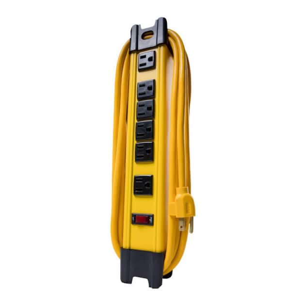 6-Outlet Metal Power Strip 10FT Cord