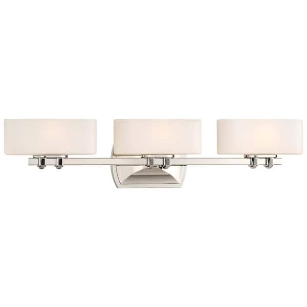 Minka Lavery Drury 3-Light Polished Nickel Bath Light