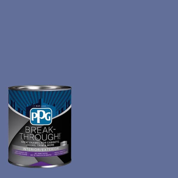 Break-Through! 1 qt. PPG1167-6 Blueberry Patch Satin Door, Trim & Cabinet Paint