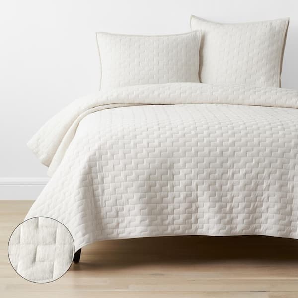 Air Layer Off White Full/Queen Cotton Blend Quilt