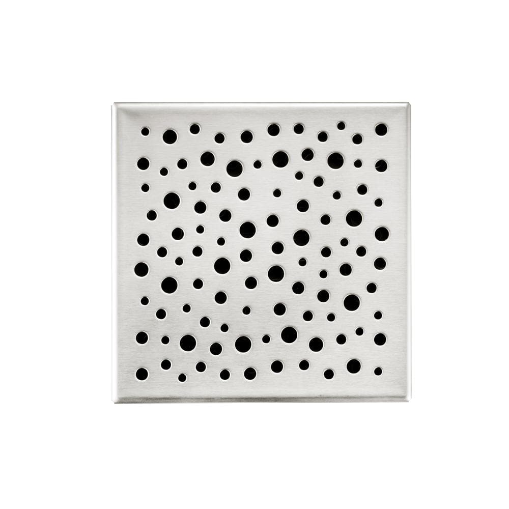 Decorative Shower Drains  4-INCH SQUARE GRID SHOWER DRAIN