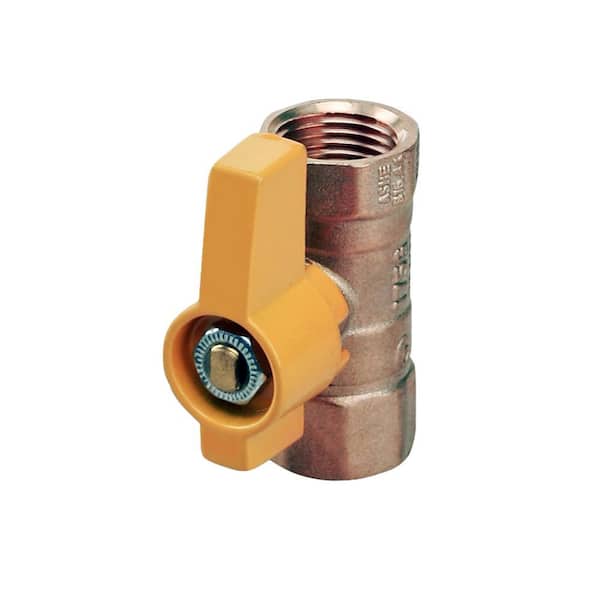 Yellow Valve 　　PolobyRalphLauren90s PLUMBFLEX 3/4 in. Brass FIP Gas Ball Valve with Yellow