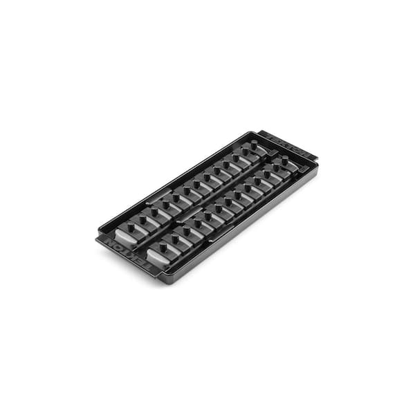 TEKTON 1/4 in. Drive 2-Rail Socket Organizer Set, Gray (26-Tool)