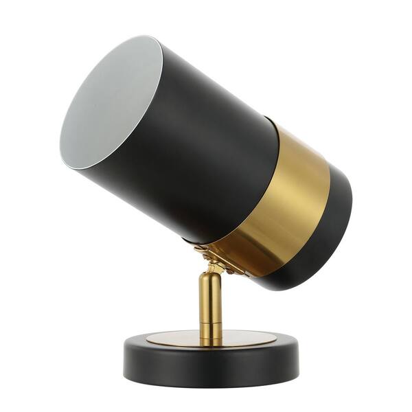 Adjustable Brass Spotlight Led Floor Lamp In Black Metal Adjustable Brass Spotlight Led Floor Lamp In Black Metal