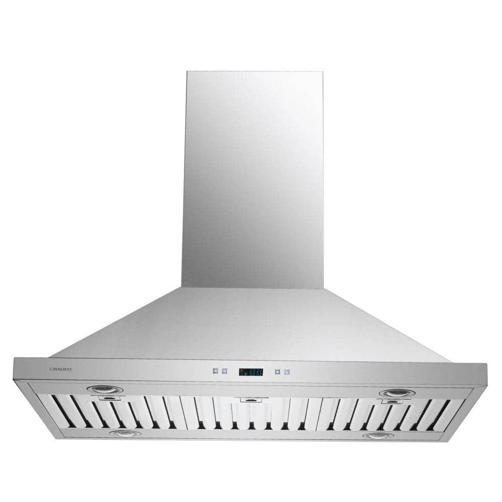 Cavaliere 36 in. Island Chimney Range Hood in Stainless Steel SV218B2