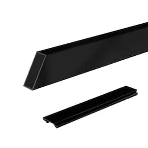 6 ft. Black Aluminum Deck Railing Wide Stair Picket and Spacer Kit for 42 in. high system