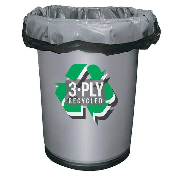 Aluf Plastics 56 gal. 1.6 Mil Black Garbage Bags 43 in. x 46 in. Pack of 100 for Contractor Outdoor and Storage