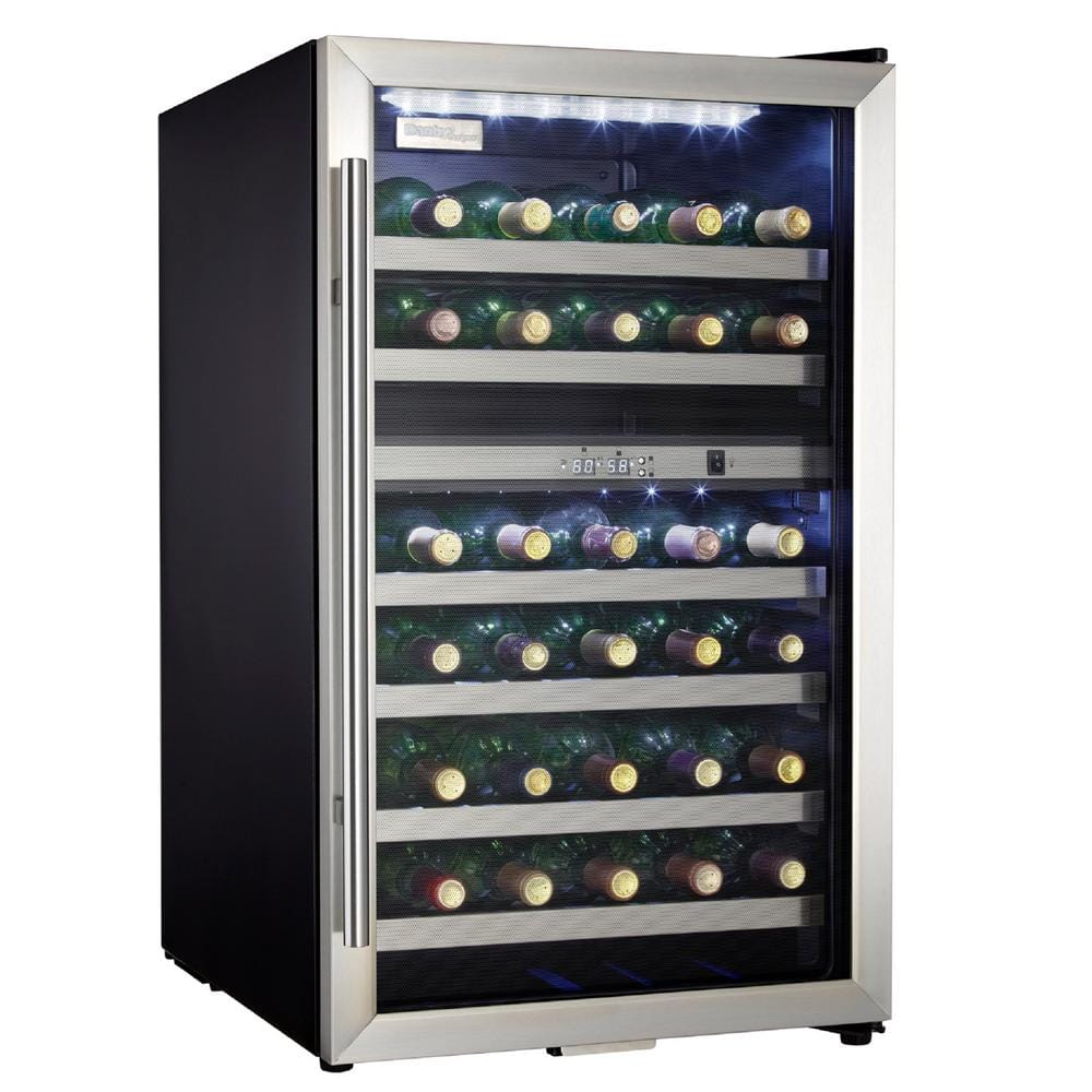 Stainless Steel Dual-Zone 38-Bottle Wine Cooler