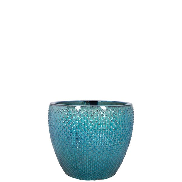 Unbranded 9 in. Fireworks Green Ceramic Mila TC Planter