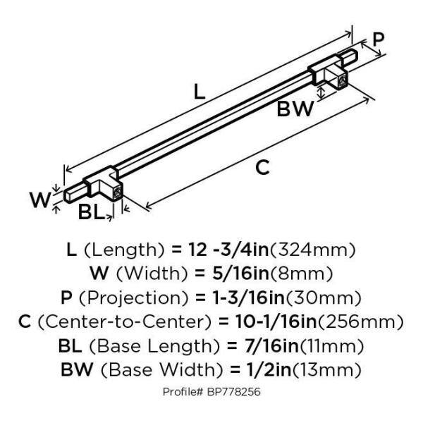Urbanite 10.0625" Center to Center Bar Pull