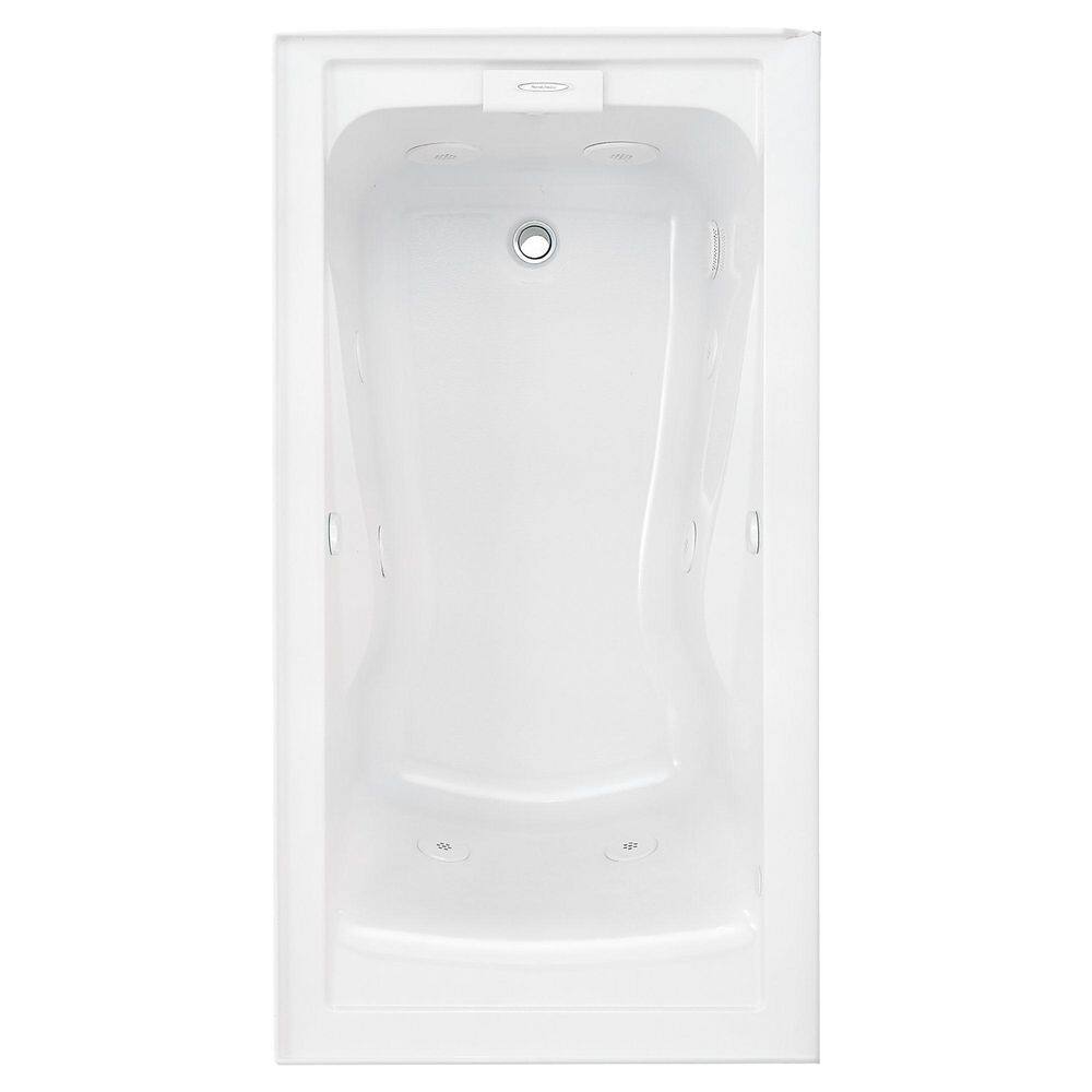 Evolution 60'' White Acrylic Alcove Soaking Bathtub