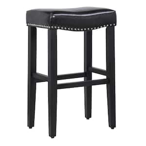 CROSLEY FURNITURE Crosley 29 in. Black Upholstered Square Seat Bar