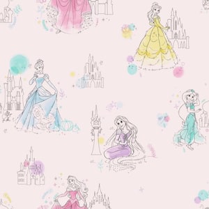 56 sq. ft. Disney Princess Pretty Elegant Wallpaper