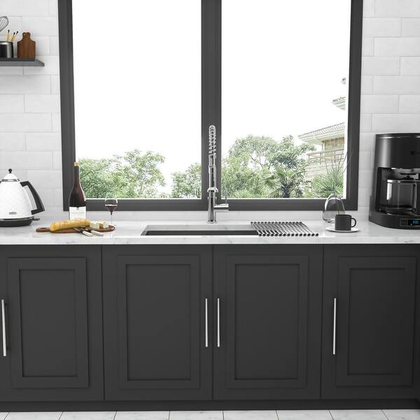 Xzkai 33 in. Undermount Single Bowls Stainless Steel Kitchen