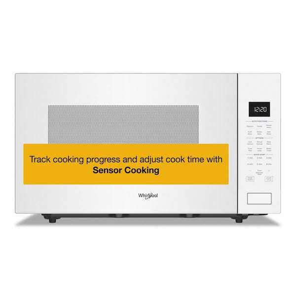 24.75 in. 2.2 cu. ft. Countertop Microwave in White with Sensor Cooking