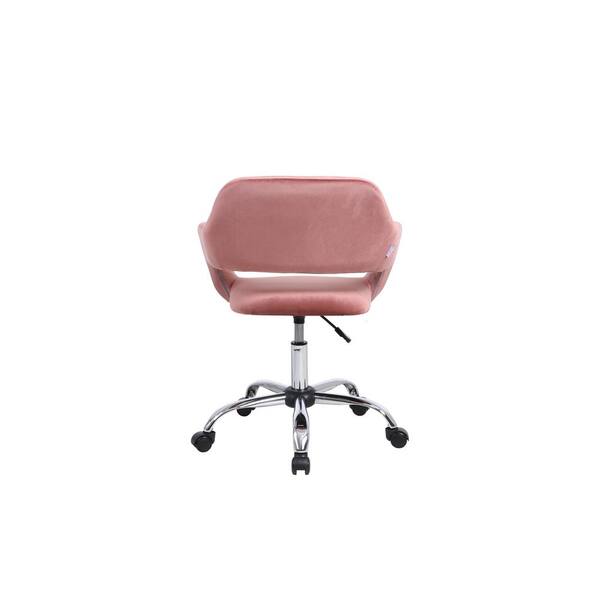 Homefun Pink Home Office Upholstered, Pink Velvet Vanity Chairs
