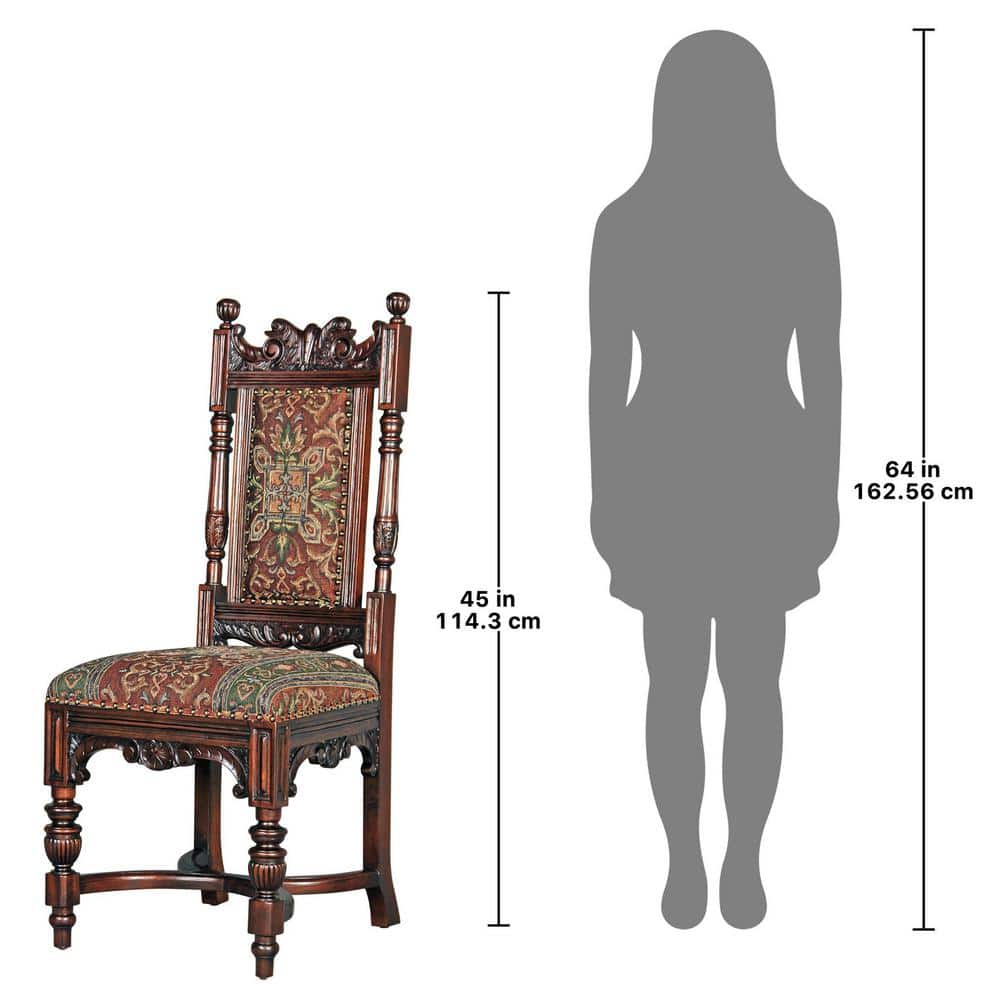Grand Classic Edwardian Mahogany Upholstered Side Chair