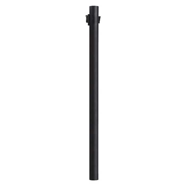 8 ft. Black Outdoor Direct Burial Lamp Post with Convenience Outlet and Dusk to Dawn Photo Sensor fits 3 in. Post Top