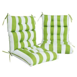 44 x 25 Replacement High Back Outdoor Dining Chair Cushions, Adirondack Cushions for Garden Porch, Green