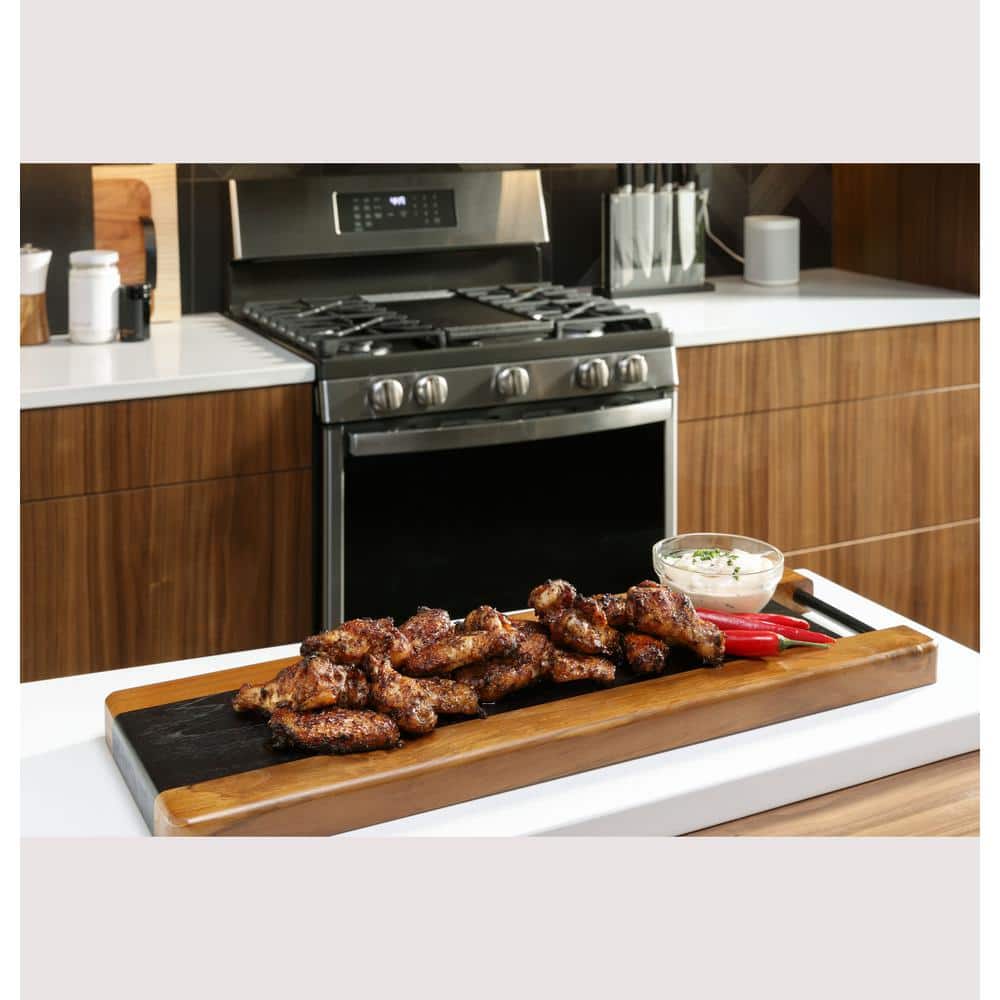 GE Profile 30" Stainless Steel Smart Gas Range with Griddle