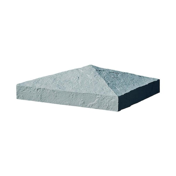 NextStone Slatestone 10-1/2 in. x 10-1/2 in. x 3-1/2 in. Gray Faux Polyurethane Stone Post Cover Cap